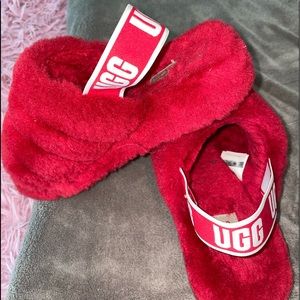 Vibrant Red UGG slippers